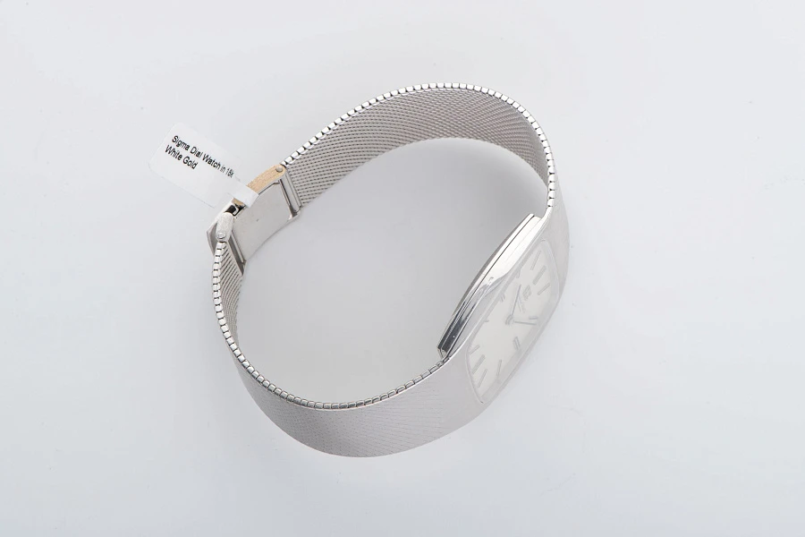 Sigma Dial Watch in 18k White Gold