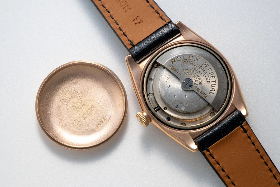 Oyster Perpetual Bubbleback Ref. 3131 in 14k Rose Gold