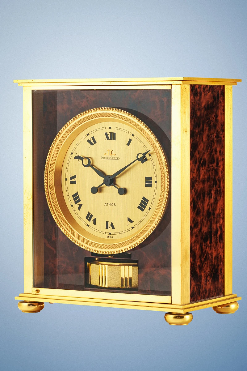 Atmos Table Clock in Tortoise Shell Style