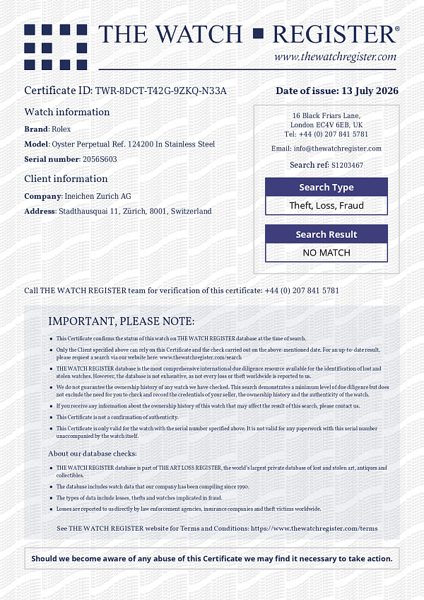 Oyster Perpetual Ref. 124200 in Stainless Steel