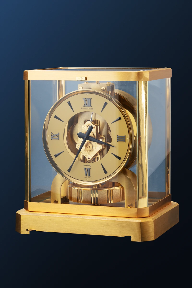 Atmos Table Clock in Gilt Brass