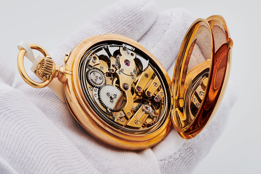 Triple Chime Minute Repeater Pocket Watch in 18k Yellow Gold