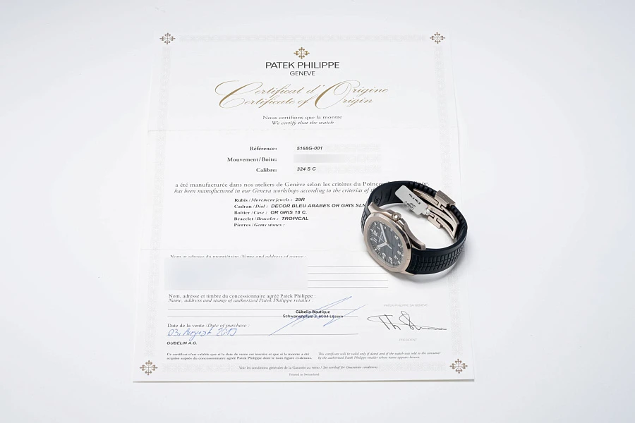 Aquanaut Ref. 5168G in 18k White Gold