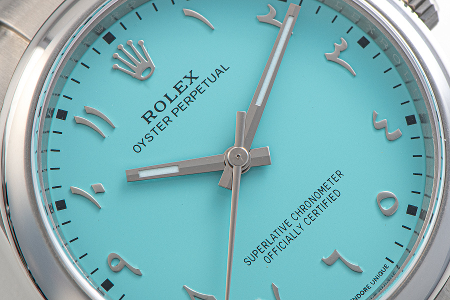 Oyster Perpetual Ref. 124300 with Aftermarket Dial Splendre Unique UK