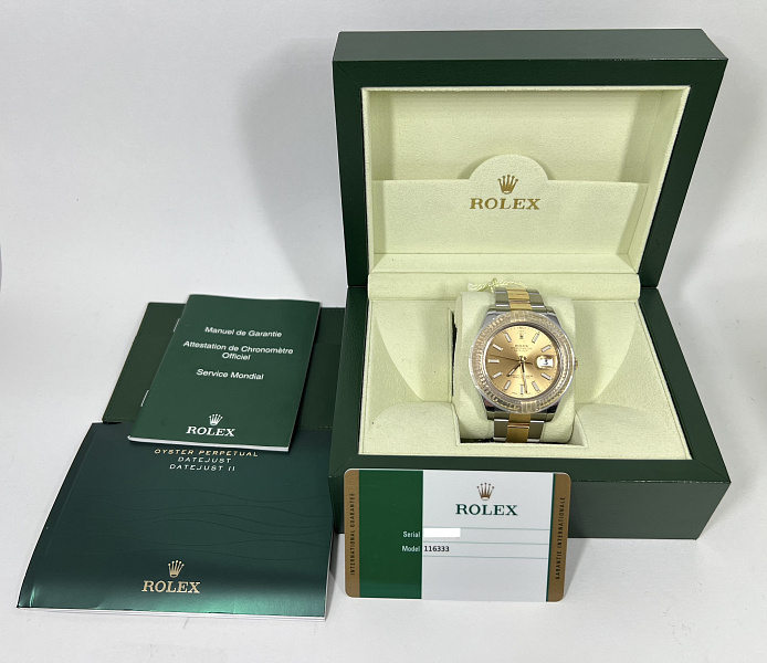 Datejust 41mm 116333 ‘Yellow Rolesor’ Sunburst Dial
