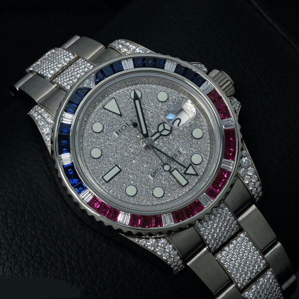 GMT Master II 116759 SARU Original Stones Sapphire Ruby Pave Dial