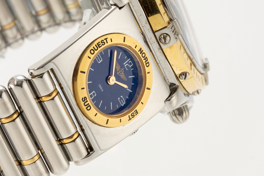 Chronomat Dual Time Ref. D13352 in Stainless Steel and 18k Yellow Gold