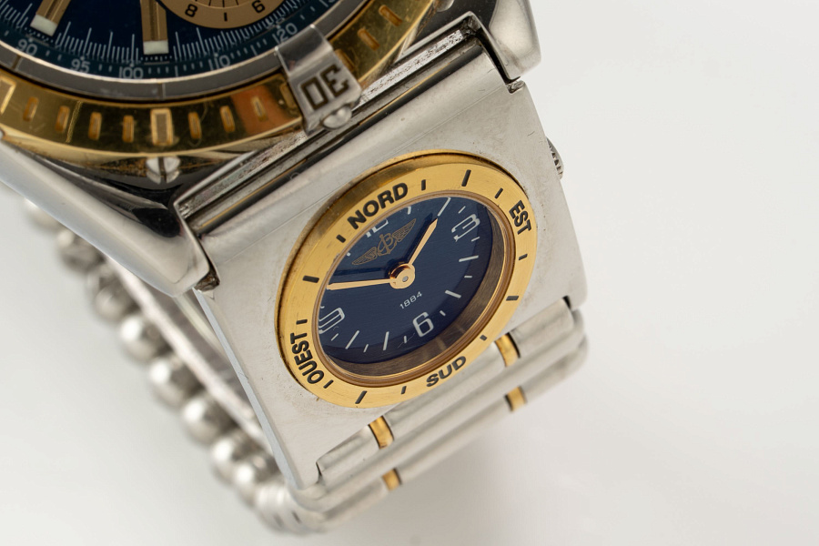 Chronomat Dual Time Ref. D13352 in Stainless Steel and 18k Yellow Gold