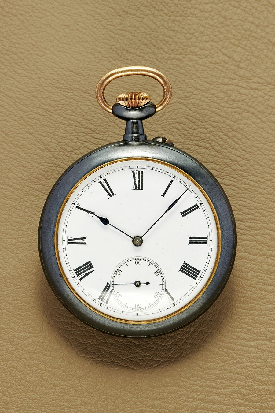 Open Face Calendar Pocket Watch
