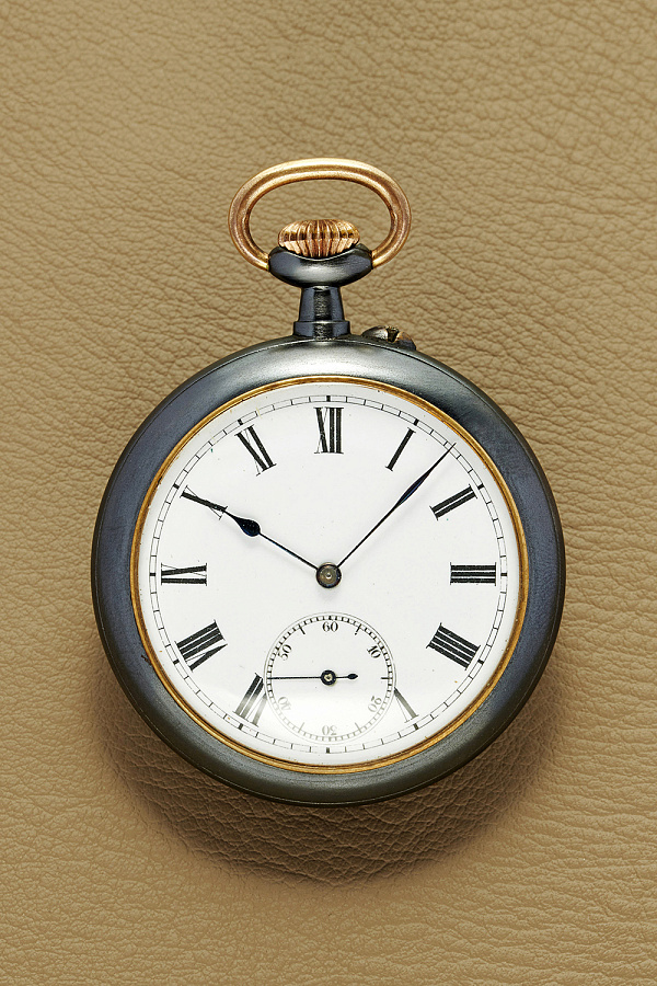 Open Face Calendar Pocket Watch