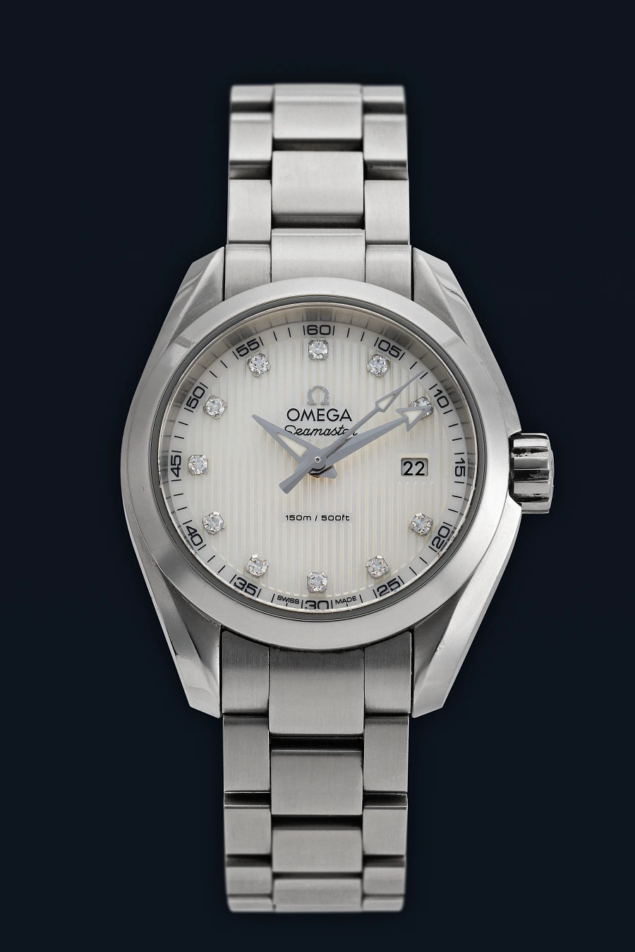 Ladies Aquaterra in Stainless Steel with Mother of Pearl Dial