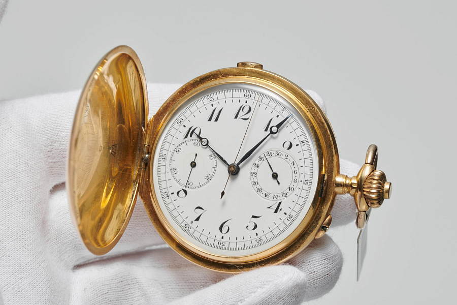 Hunter Case Pocket Watch Chronograph