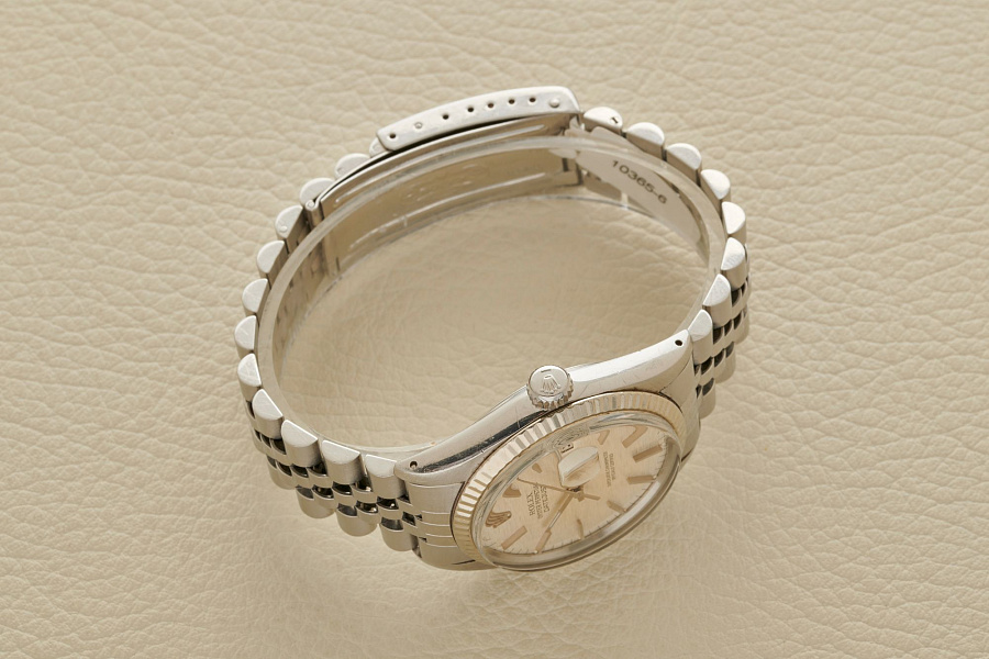 Oyster Perpetual Datejust 16014 ‘White Rolesor’ Linen Dial