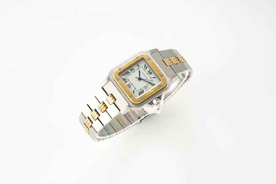 Santos Godron Ref. 2961 in Stainless Steel and 18k Yellow Gold