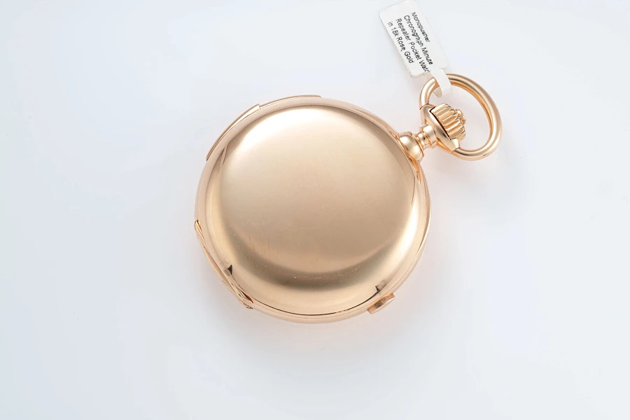 Monopusher Chronograph Minute Repeater Pocket Watch in 18k Rose Gold