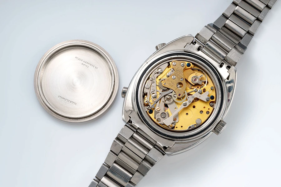 Autavia 'Exotic' Cushion Case Chronograph in Stainless Steel