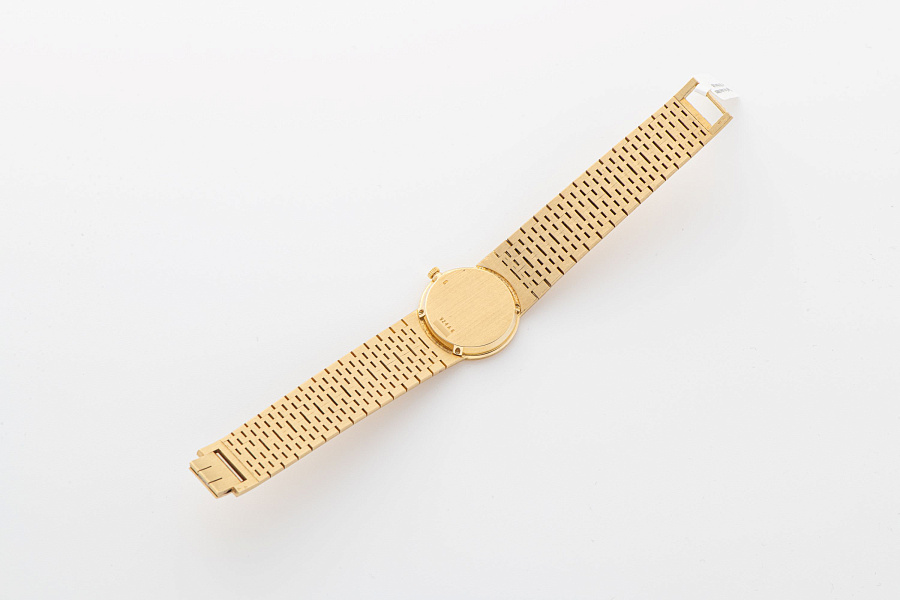 Tiger Eye and Diamond Dial Watch in 18k Yellow Gold 924A6