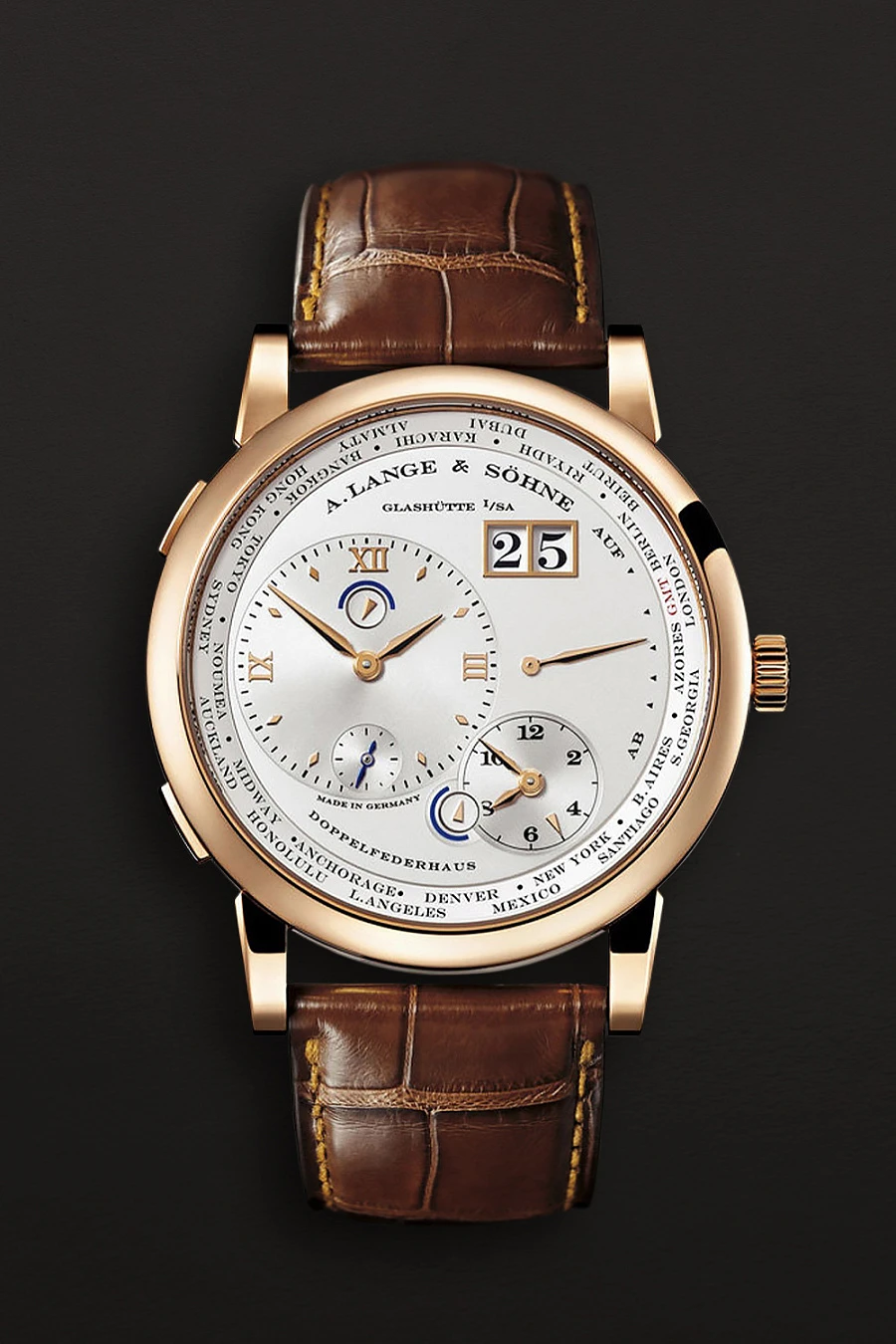 Lange 1 Time Zone Rose Gold