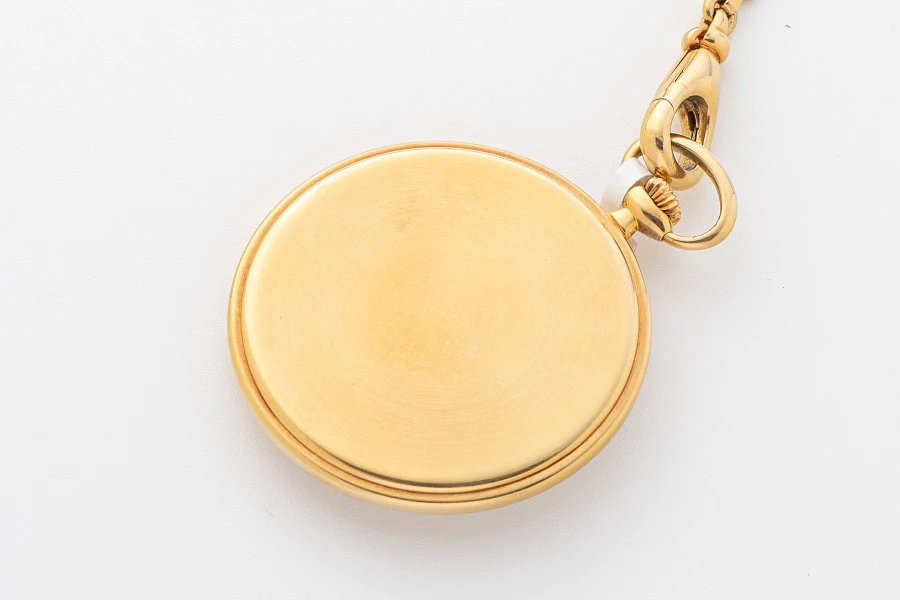 Enamel Dial Pocket Watch in 18k Yellow Gold