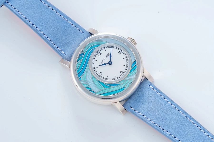 Origin Series 'Water' with Enamel Dial and Sterling Silver Case