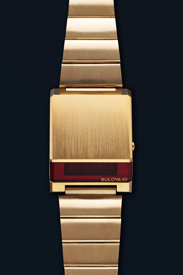 LED Digital Watch Gold Plated
