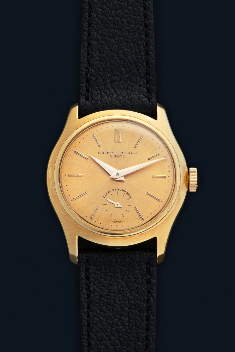 'Cuervo Y Sobrinos' Double Signed Calatrava Ref. 2532 in 18k Yellow Gold