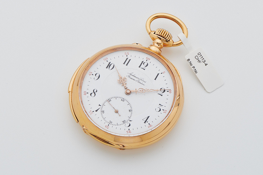 Triple Chime Minute Repeater Pocket Watch in 18k Yellow Gold
