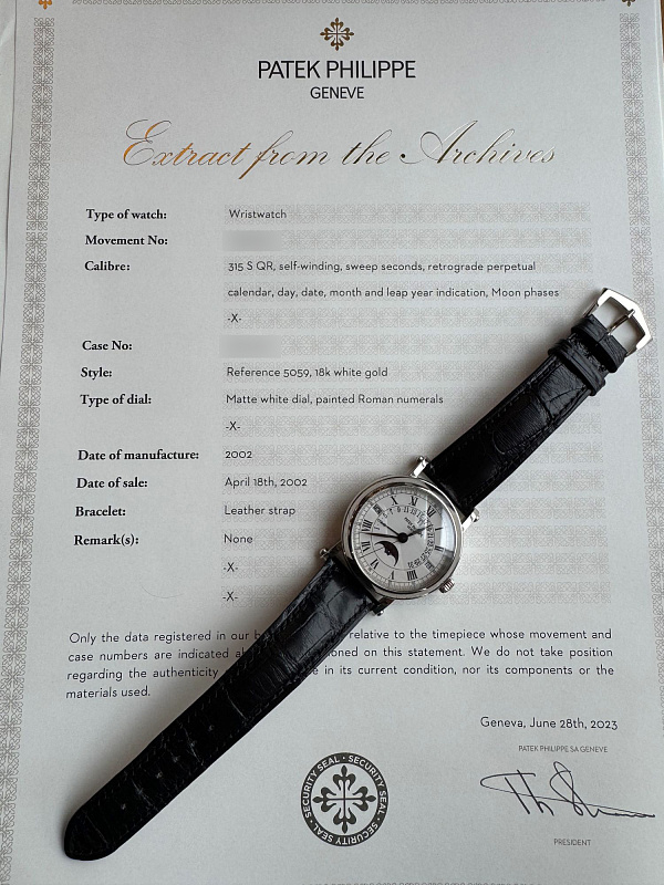 Perpetual Calendar 5059G Grand Complication