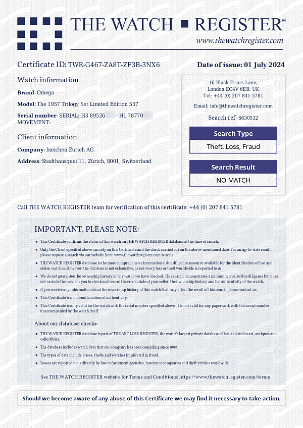 The 1957 Trilogy Set Limited Edition 557