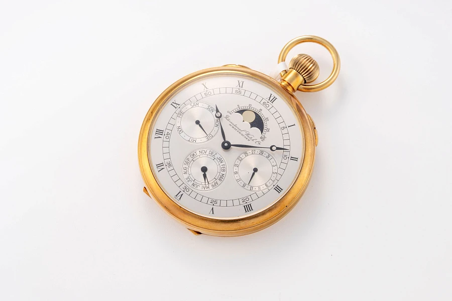 Annual Calendar Pocket Watch in 18k Yellow Gold
