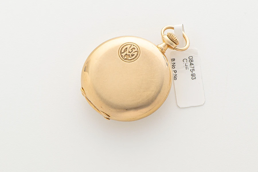 Small Enamel Dial Pocket Watch in 18k Yellow Gold