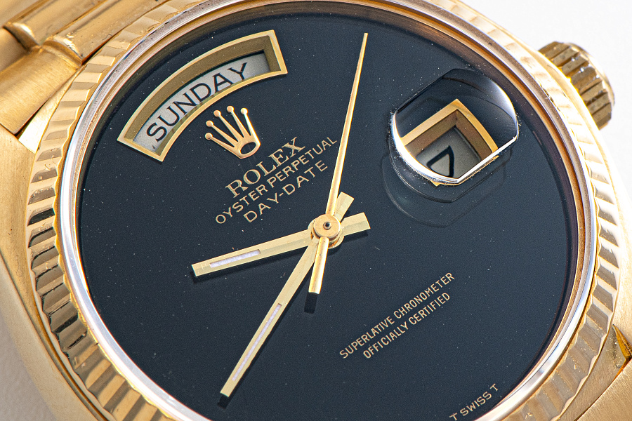 Day-Date Onyx Dial Ref. 18038 in 18k Yellow Gold