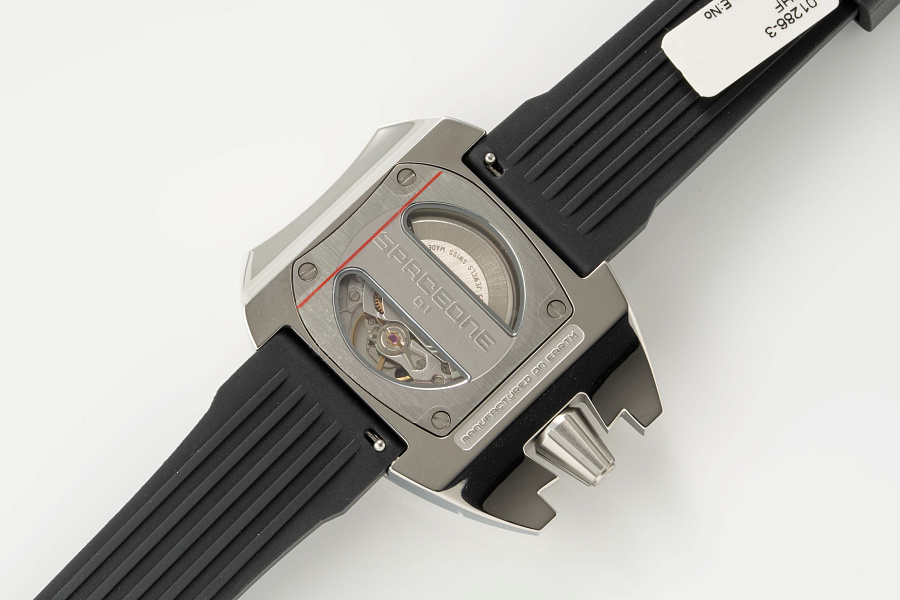 Jumping Hour in Stainless Steel