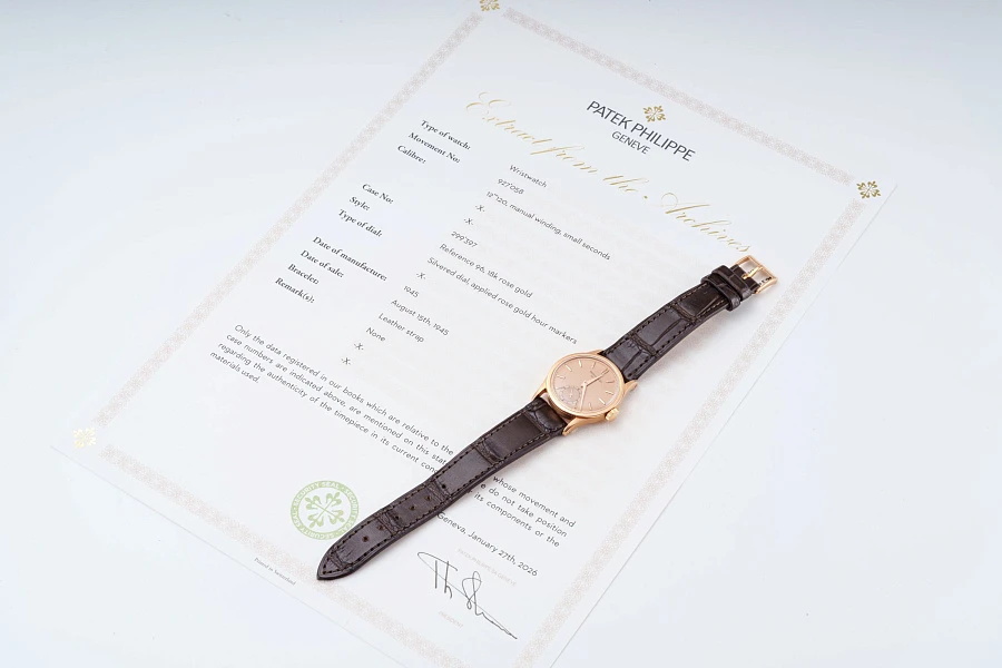 Calatrava Ref. 96 2nd Series in 18k Rose Gold