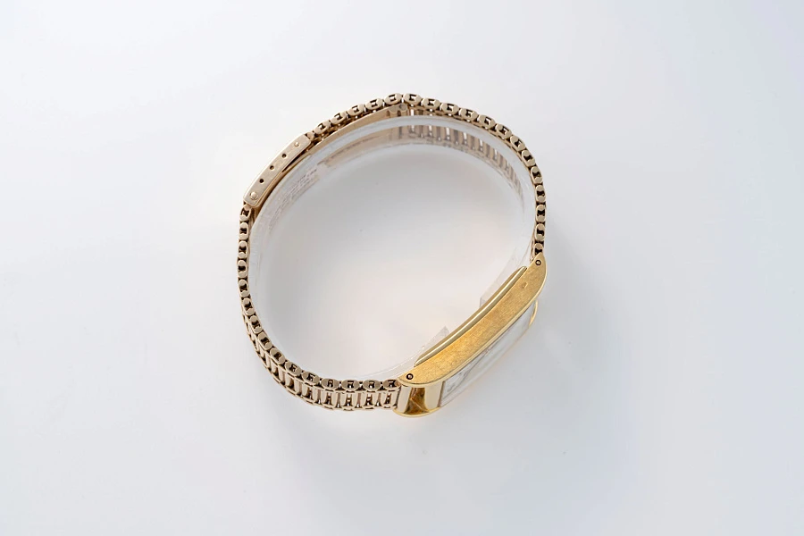 Ref. 1560 Tiffany Double-Signed in 18k Yellow Gold on 14k Yellow Gold Bracelet