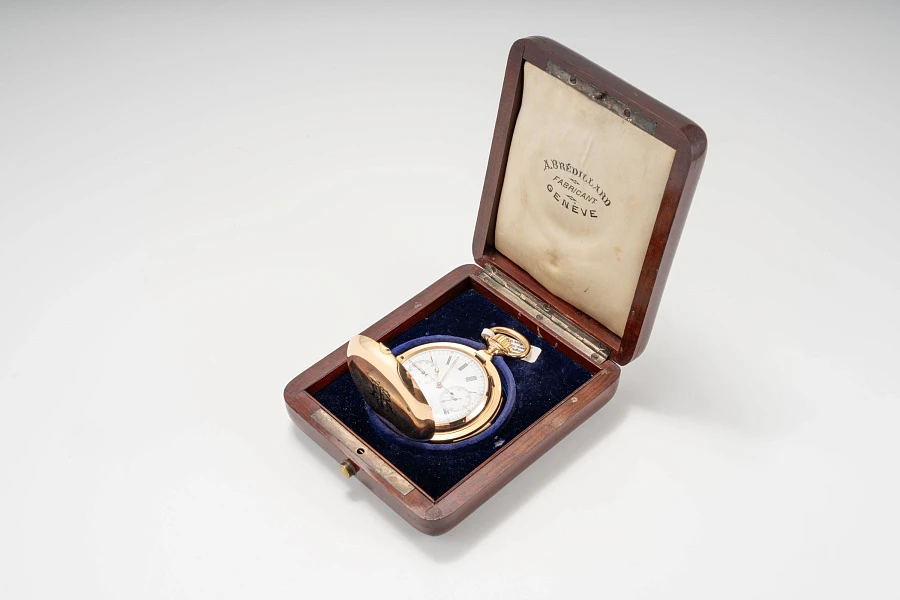 Monopusher Chronograph Minute Repeater Pocket Watch in 18k Rose Gold