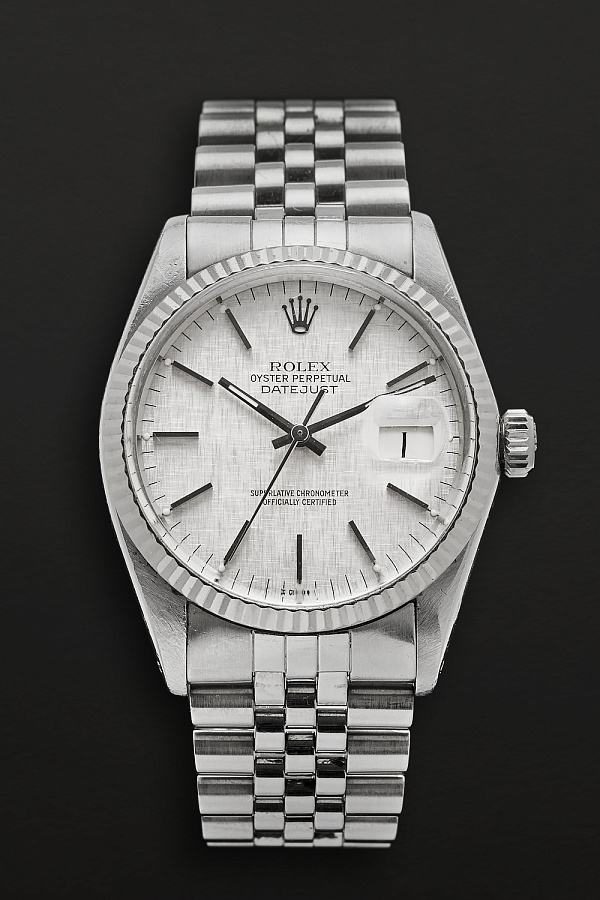 Oyster Perpetual Datejust 16014 ‘White Rolesor’ Linen Dial