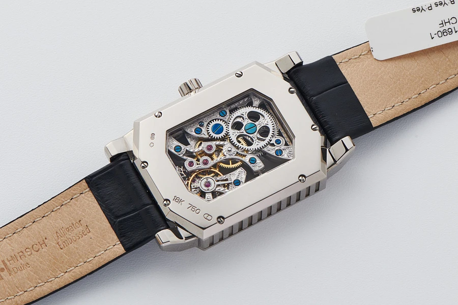 Skeleton Rectangular Ref. MS77 in 18k White Gold
