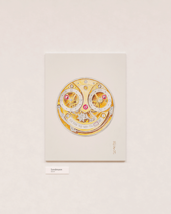 Sketch of the “Sandmann” dial, 24 × 32 cm