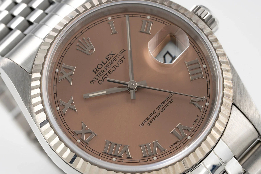 Salmon Dial Datejust Ref. 16234 in Stainless Steel