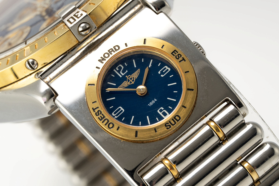 Chronomat Dual Time Ref. D13352 in Stainless Steel and 18k Yellow Gold