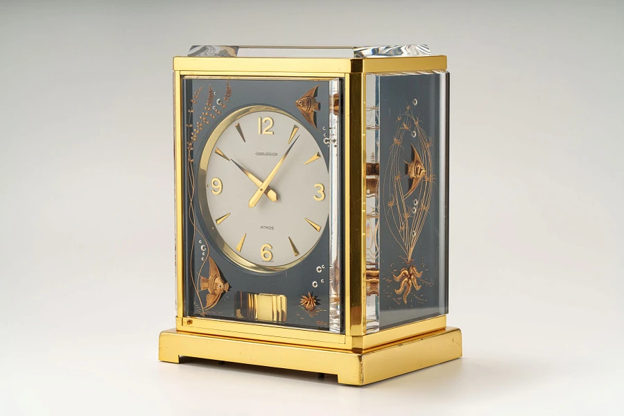 Atmos Table Clock with Intricate Decorations