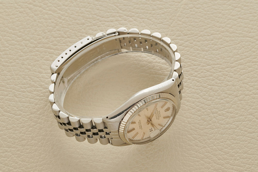 Oyster Perpetual Datejust 16014 ‘White Rolesor’ Linen Dial