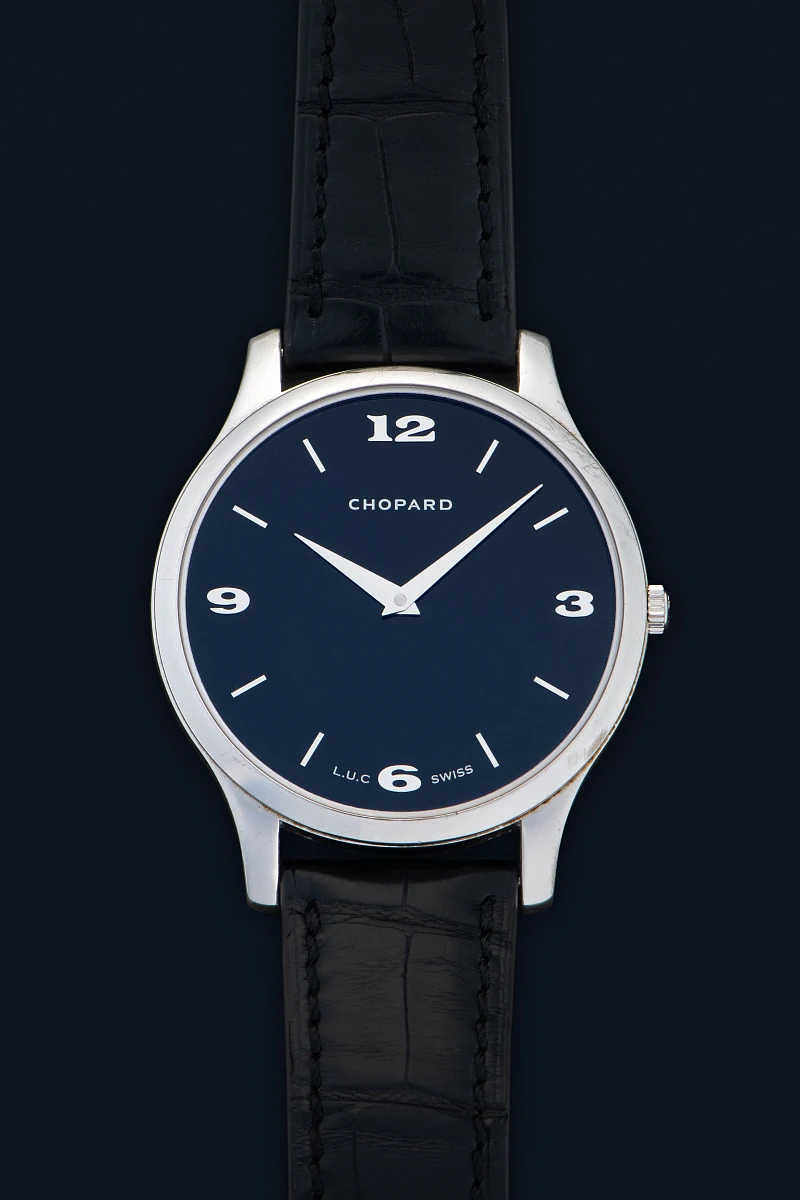 L.U.C Ultra Thin Watch with Micro Rotor Ref. 16/1902 in 18k White Gold