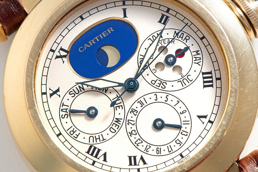 Pasha Quartz Perpetual Calendar Ref. 30003 in 18k Yellow Gold