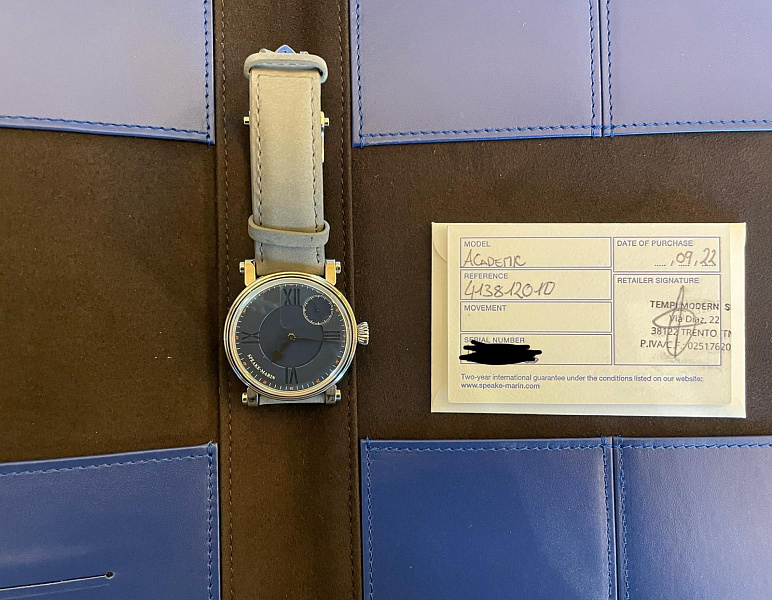 One & Two Academic Metallic Blue Titanium