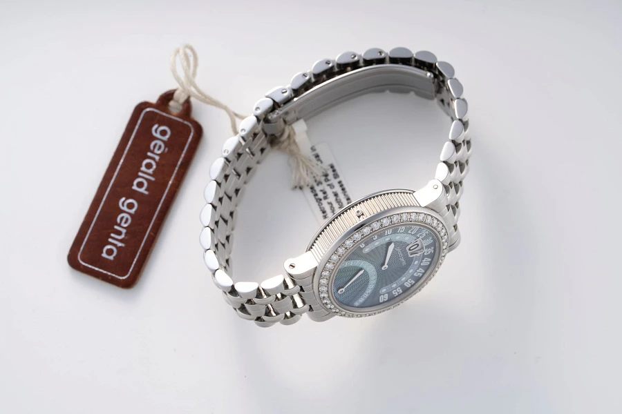 Retrograde Jumping Hour Ref. 3714 with Mother of Pearl Dial in Stainless Steel