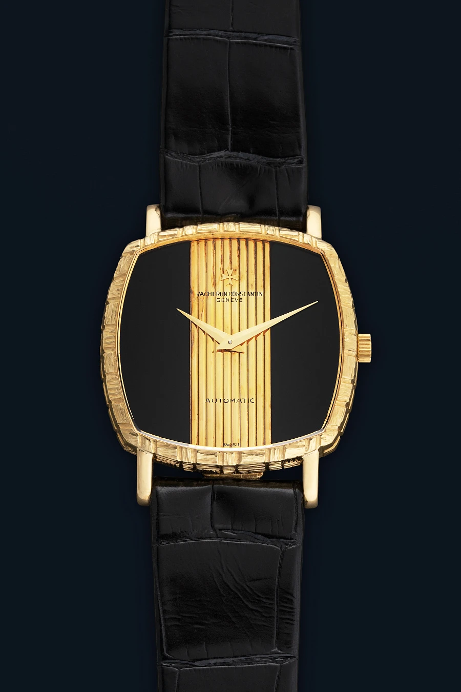 Onyx and Gold Dial Ref. 7391Q in 18k Yellow Gold
