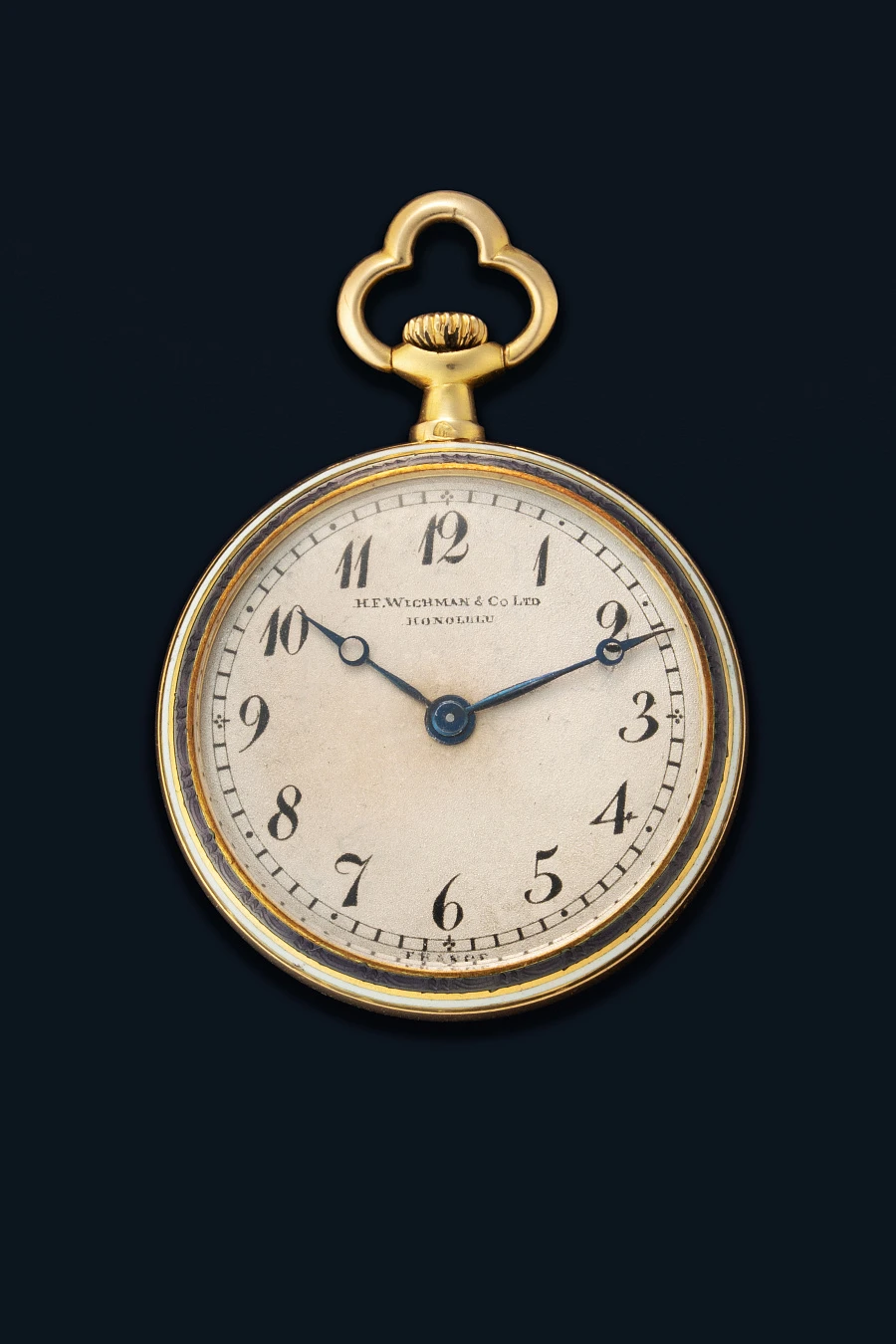 Miniature Pocket Watch with Enamel and Diamonds