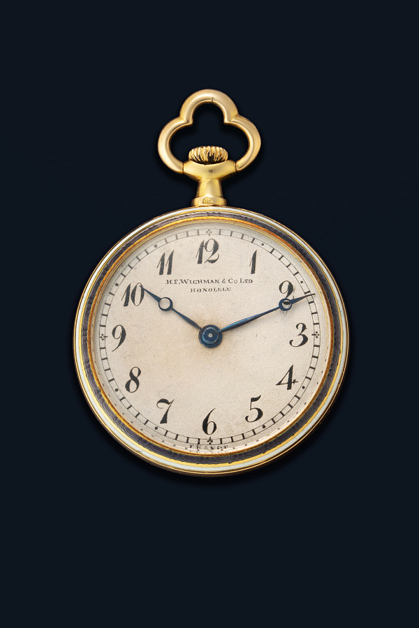Miniature Pocket Watch with Enamel and Diamonds
